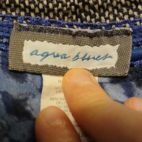 Aqua Blues Medium Women's Blue Swirl Skirt - Picture 8 of 13